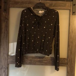 Caution To The Wind cropped Hoodie size L NWT